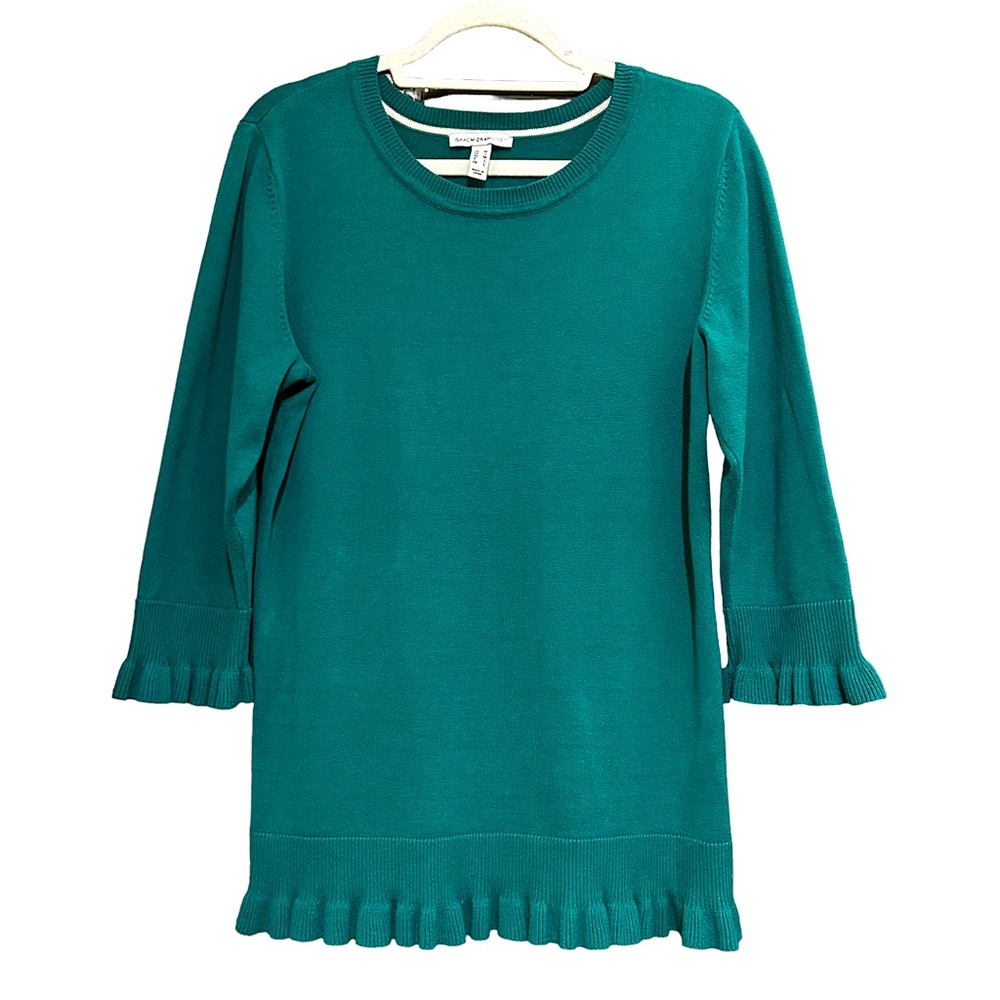 Issac Mizrahi ruffle sweater Size M